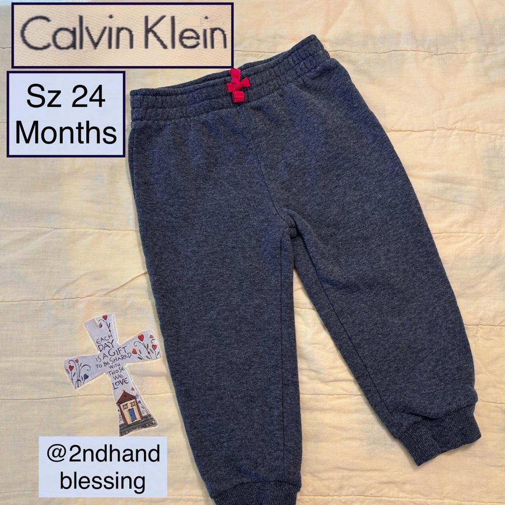 Calvin Klein Dark Gray Baby Joggers, Sz 24M, Heather Gray Sweatpants